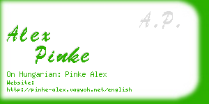 alex pinke business card